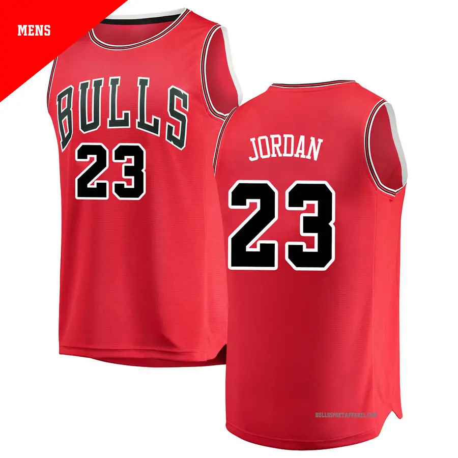 23 Men's Michael Jordan Chicago Bulls Red Swingman Jersey Icon Edition
