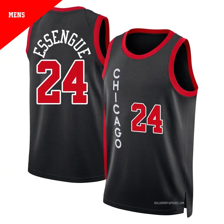 ＃24 Men's Noa Essengue Chicago Bulls 2023/24 Swingman Black City Edition Jersey
